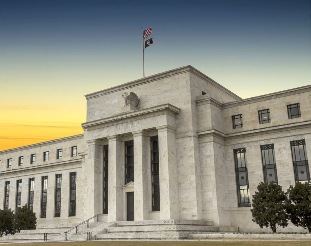 federal reserve building in washington dc, united states, fed